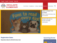 Tablet Screenshot of escalante.slcschools.org