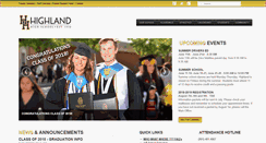 Desktop Screenshot of highland.slcschools.org