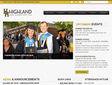 Tablet Screenshot of highland.slcschools.org